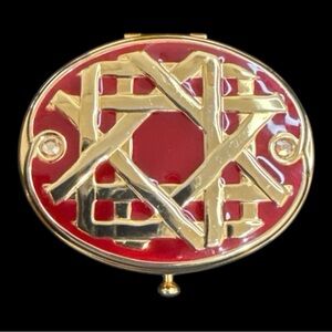 Vintage Estée Lauder‎ Golden Lattice Jeweled Pressed Powder Compact